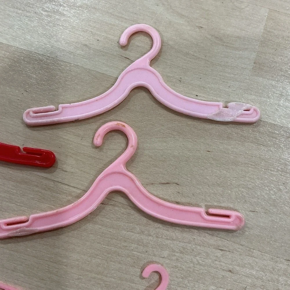 Lot of 5 Vintage Barbie & Fashion Doll Clothing Hangers 1960's Filigree
